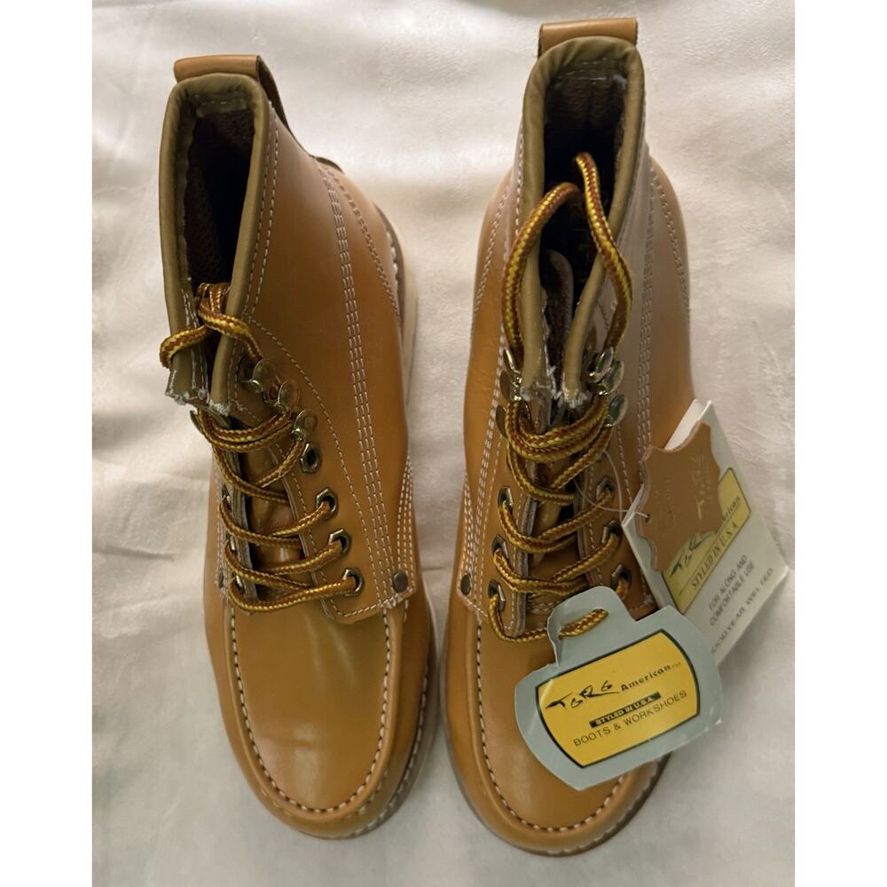 Toro Mock Toe American Made BootsSize 6.5 Color-Tan Goodyear Welted BNIB - Picture 3 of 12